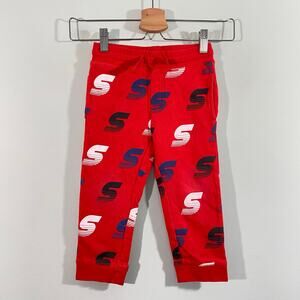 Stella McCartney Red Graphics Logo Pull On Sweatpants Size 4YO